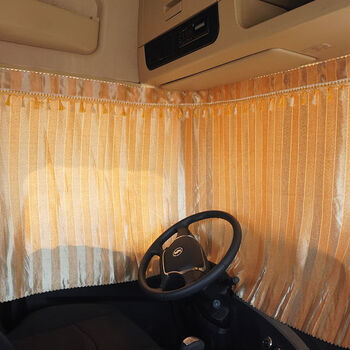 货车窗帘防晒解放j6p新m3000卧铺帘乘龙jh6豪沃j6l天锦遮阳帘 竖纹款