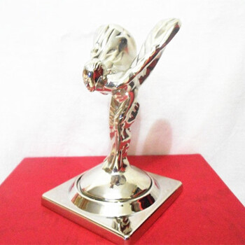 劳斯莱斯小金人立标带标牌底座老爷车电动车仿真改装合金车标模型