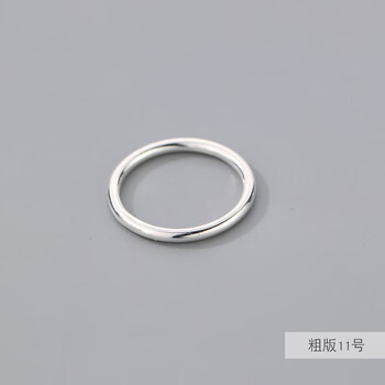 qiaoli999银素圈戒指女小众设计指环轻奢感新款时尚个性 999银戒指粗