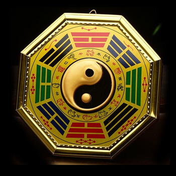 八卦镜黄铜九宫八卦镜面镜十二生肖阴阳八卦镜凸镜 大号八卦镜:直径