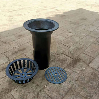定制铸铁87型雨水斗 虹吸式落水斗 直排喇叭口 铸铁地漏 侧排雨水斗