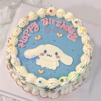 玉桂狗生日蛋糕创意定制卡通复古手绘送儿童闺蜜女友全国同城配送a款6