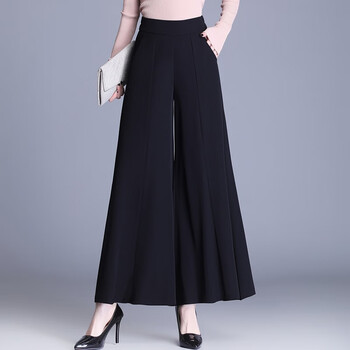 女士夏季阔腿裤百搭新款加大妈妈裤裙宽松阔腿裤裙女休闲大脚裤裙跳舞