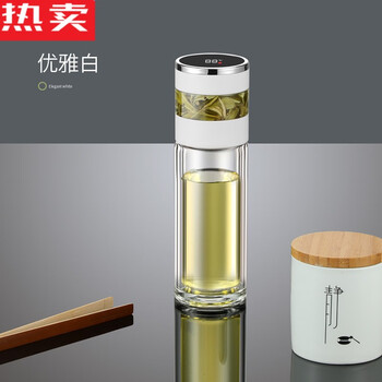 栗好嘉德国进口品质茶水分离泡茶杯防烫双层玻璃杯保温杯子男士个人