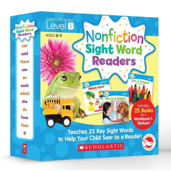 学乐高频关键词 Nonfiction Sight Word Readers B 25册 学乐点读笔可点读 [盒装] [0-6岁]