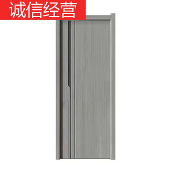 门卧室门全套灰色木门免漆门厂家 银梨6号p15 整套门 门套 线条 五金