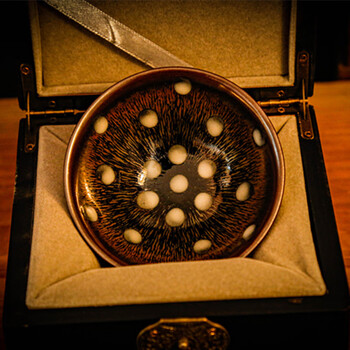 特百惠tupperware建阳建盏主人杯纯手工野兔毫珍珠斑茶杯黑毫珍珠斑