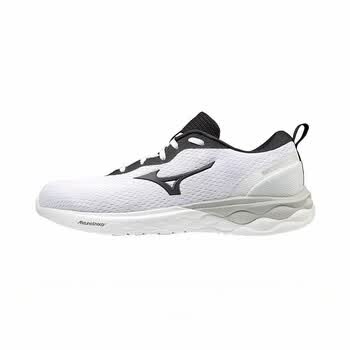 美津浓mizuno男子春夏防滑缓震透气慢跑鞋运动鞋waverevolt10白色黑色