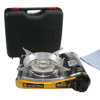 橙央(chengyang)卡式炉防风圈 便携式烤肉炉带圈厨房户外烧烤炉火锅炉