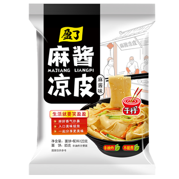 盈了麻酱凉皮123g面皮凉皮方便面泡面整顶大升级款 袋装*5 第82张