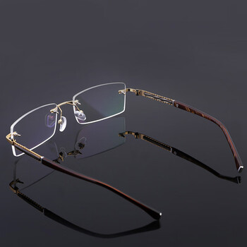 超轻防蓝光老花镜男舒适优雅老花镜男士无框气质高清远视老光眼镜 拍