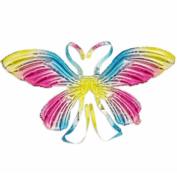 尤柯宝翅膀气球蝴蝶翅膀气球儿童发光背饰天使生日场景拍照道具夜市