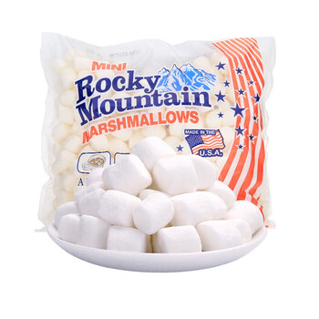 红允美国进口落基山棉花糖原味1000g牛轧糖雪花酥奶枣烘焙烧烤原