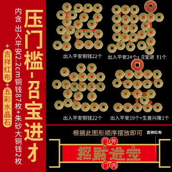 五帝錢掛件門對門門檻石五帝錢五帝錢過門檻五帝錢壓門檻過門石下壓的