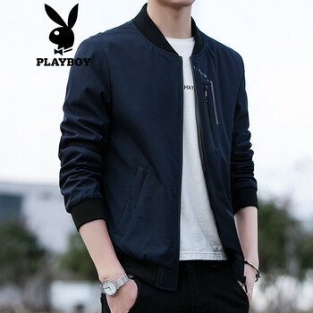 花花公子playboy夹克男外套春秋款韩版潮流休闲棒球服男装青少年简约