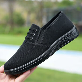 vjmj男鞋中年40岁到50岁散步鞋男驾车鞋老北京布鞋运动休闲开车鞋子