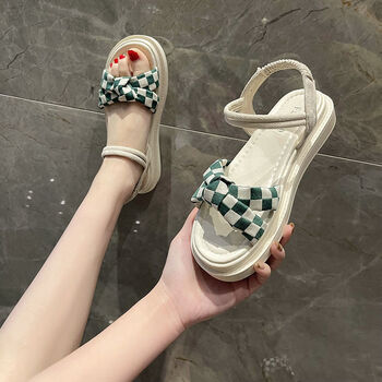 萦娪初中生夏天凉鞋少女中学生高中女生2022夏季新款凉鞋女学生韩版平