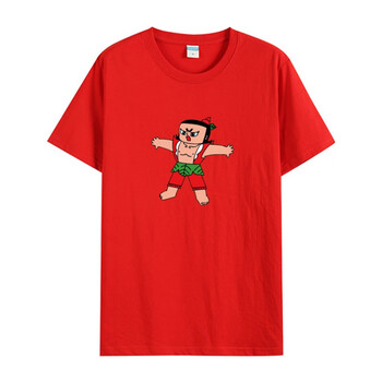 火t恤短袖男女成人儿童装卡通动漫学生葫芦娃兄弟动画片衣服卡通 大娃