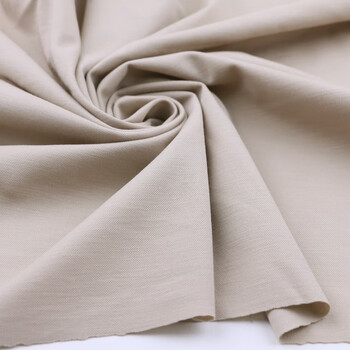 面料天丝面料春夏四面弹力连衣裙裤子罗马布设计服装针织布料 杏色 17