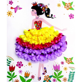 严选好物女孩手工制作diy材料包花朵画幼儿园手工作品创意花瓣粘贴画