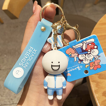 新品小蓝挂件网红小蓝和他的朋友钥匙扣学生书包挂件定制创意汽车钥匙
