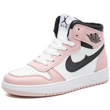 aj女鞋2022年秋新款马卡龙空军一号高帮男运动休闲鞋白粉aj00139