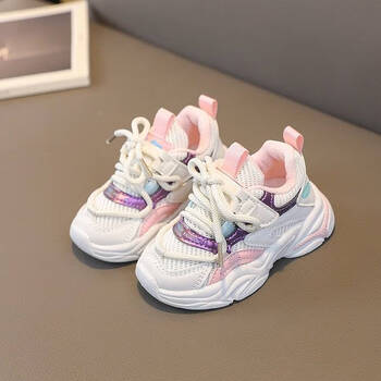 迪士尼儿童透气网面运动鞋16岁3男童休闲老爹鞋小孩子女宝宝婴儿学步