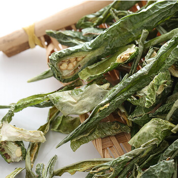 干青辣椒干货东北特产绿色青辣椒瓢香脆特辣500g一斤