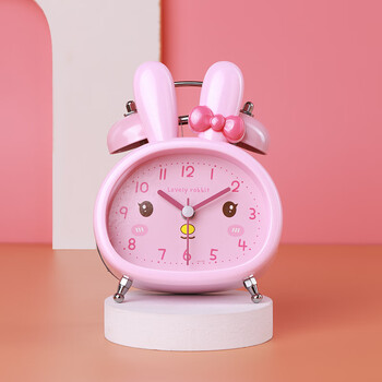 绿野客超大音量小兔子闹钟儿童卡通男女孩强力叫醒学生专用起床神器