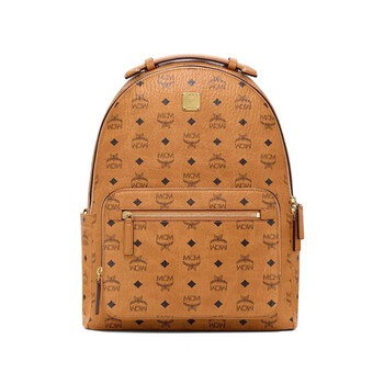爱马仕(hermes)mcm stark中号双肩包男女中性印花logo背包40cm 干邑色