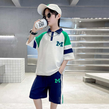 迪士尼disney儿童衣服男10到12岁夏季夏装男孩帅气时髦潮童装衫两件套