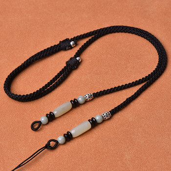 亮妍横穿粗专用天珠挂绳挂脖的吊坠配绳竖穿天珠绳挂件项链锁骨链绳子