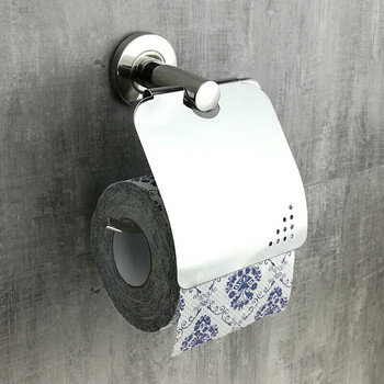 304不锈钢纸巾架卫生间卷纸器酒店厕所洗手间擦手纸巾盒纸巾筒 【打孔