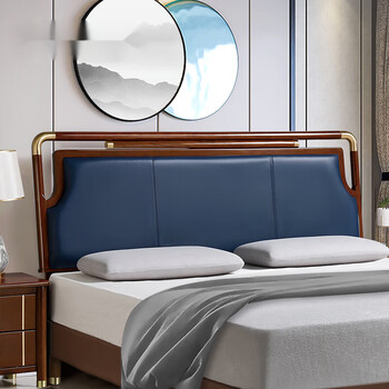 小米阳光床头板新中式单买 单买新中式床头板软包实木烤漆床头靠背板