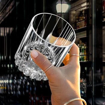 高斯（Glass） 星芒杯透明水晶玻璃日式创意江户切子威士忌杯礼盒结婚乔迁礼物 透明 260ml 对杯礼盒
