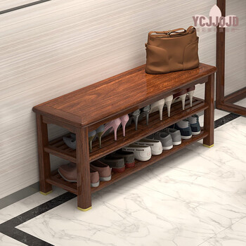 肃染广东佛山品牌乌金木换鞋凳家用门口可坐式鞋柜矮凳置物长凳子入户