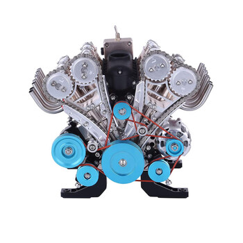 土星文化八缸发动机v8缸全金属拼装模型电动成人组装机械汽车玩具v8