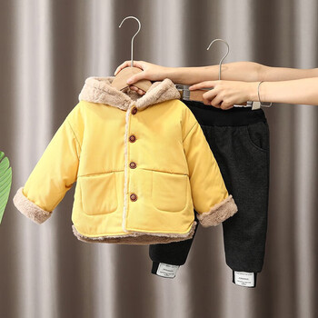 史努比0-3岁儿童服装男童冬装棉衣外套女童套装童装男2岁男孩衣服加绒