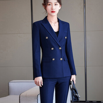 凯恋高端商务正装西装套装女春英伦风时尚休闲双排扣气质女神范职业