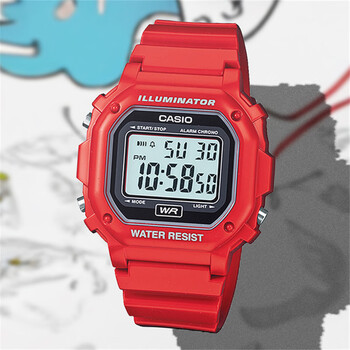 卡西欧(casio)手表运动经典复古方块小方表学生电子表f108whc-7b 7a