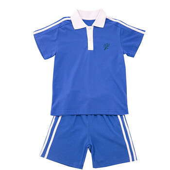 校服小学生统一夏季运动短袖男童秋装套装冬装班服 蓝色t恤 蓝色短裤