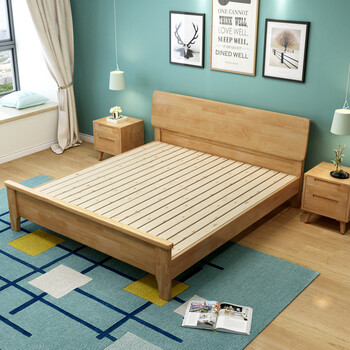 现代简约北欧实木床高箱1 8米主卧双人床公寓民宿酒店床卧室家具框架床 颜色备注 1 2 2m 包床板 图片价格品牌报价 京东