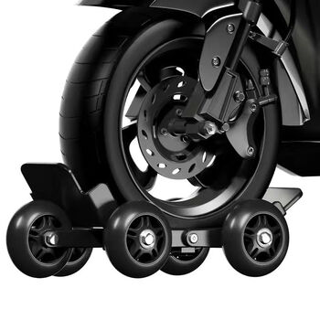 七抒电动车拖车器摩托车电动车爆胎助推器电瓶车拖车挪车辅助轮黑金0