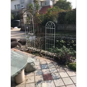 可狄kedi阳台铁艺篱笆栅栏爬藤架路引架子月花插支架花栏mlhj定制白色