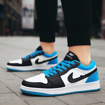 nike月子鞋aj侽鞋低帮鞋空军一号休闲运动学生精神小伙aj1 激光蓝 44