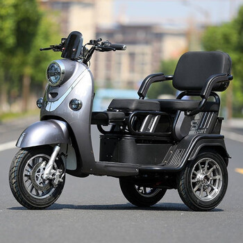 京逊电动三轮车小龟家用小型电瓶车老成人男女接送孩子代步车爬坡款