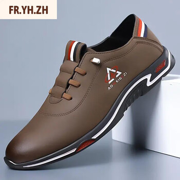 fryhzh樽公优选飞行员休闲皮鞋郁桦裕卓特男鞋欧麦严选男士一脚蹬开车