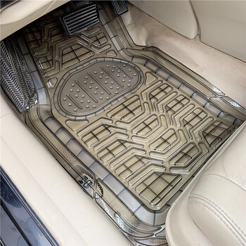 汽车通用防水脚垫加厚加大防滑地垫环保塑料pvc软胶透明乳胶四季防冻