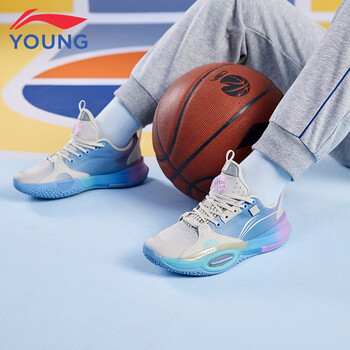 李宁童鞋儿童篮球鞋22年春款男大童allcity全城1042&云缓震防