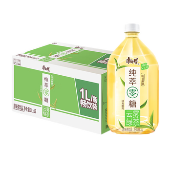 纯萃零糖云雾绿茶1l*2瓶无糖茶饮料新品夏季饮料大瓶装 云雾绿茶6瓶